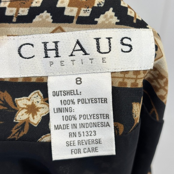 Vintage Chaus Petite Boho Floral Faux Wrap Straight Skirt Size 8 Cottage - Picture 3 of 7